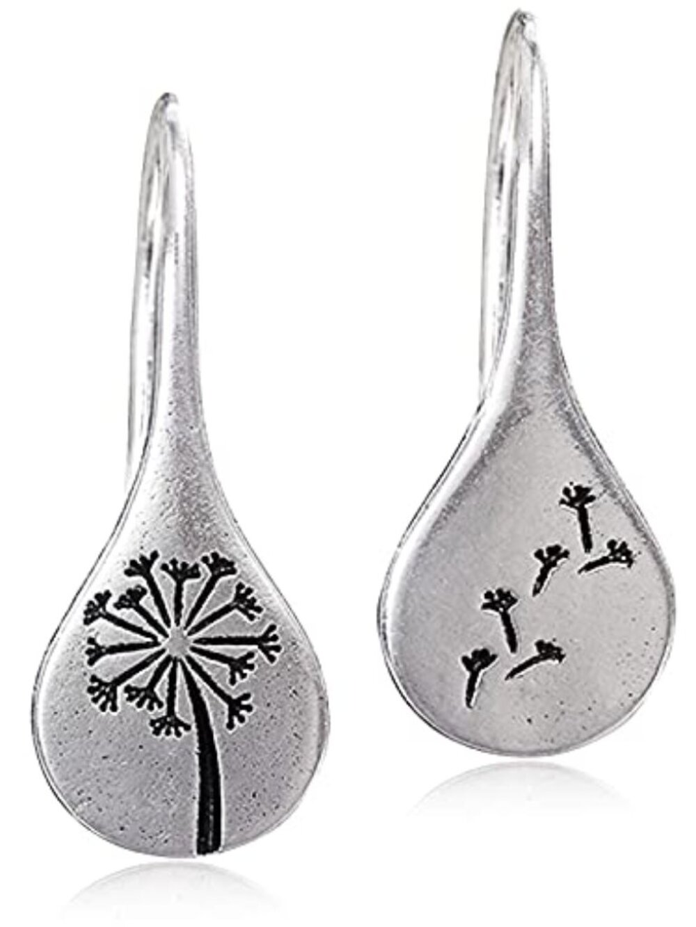New -  Handmade Lightweight 925 Sterling Silver Dandelion Dangle Drop Earrings‎